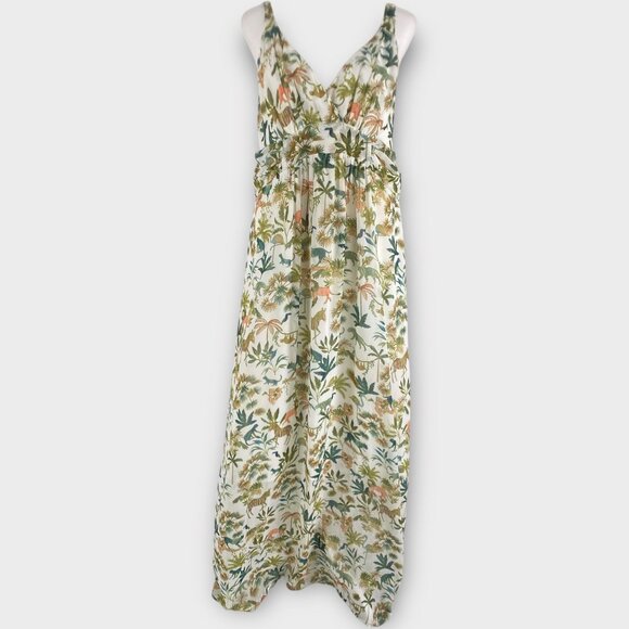 Pietro Brunelli Tropical Safari Jungle Floral Maternity Maxi Dress M - Picture 6 of 13